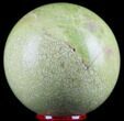 Polished Green Opal Sphere - Madagascar #78765-1